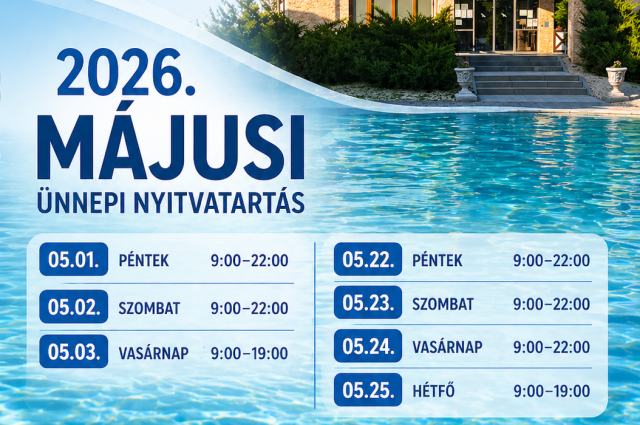 2026.Májusi nyitvatartás